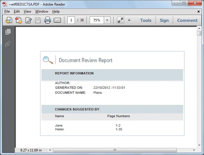 CREATING REPORTS 6. Click Finish and your report is loaded into your default PDF viewing application (normally Adobe Reader).