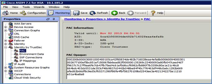 Verify PAC file is provisioned.