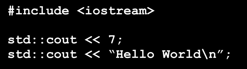 Output stream ostream is the type defined by the library for output streams.