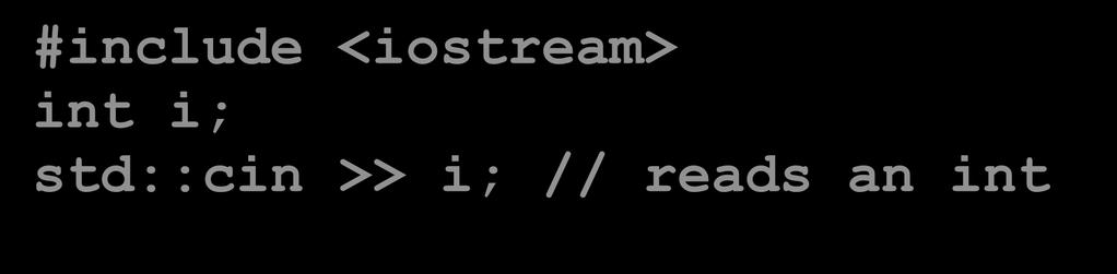 Input stream istream is the type defined by the library for input streams.