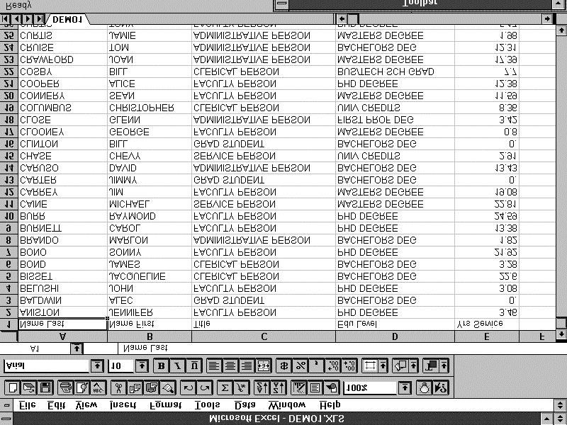 The following Results section was exported to Excel from the Query you created without any editing having been done.