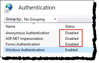 Make sure that all other authentication modes listed in the pane under