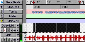 1 with the Selector tool these arrows marking your selection turn red, indicating that recording will occur in the selection 3 Record enable a track 2 make a Selection of the length you want to