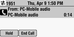 Using the Advanced Features of Your Phone The computer or mobile audio automatically becomes the active call, and you can hear any audio associated with the computer calling application or mobile