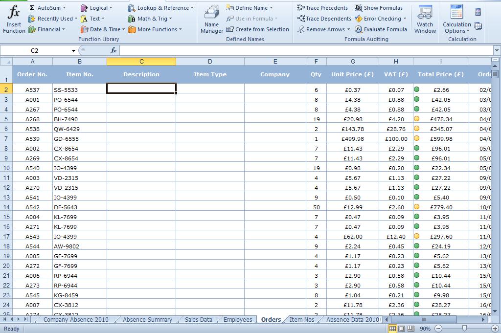 Looking Up Values In A Table You can look up the contents of various cells within a data set.