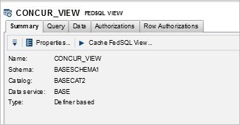 22 Chapter 4 Navigating SAS Federation Server Manager Figure 4.2 FedSQL View Cached View A cached view is data cached from a FedSQL view.