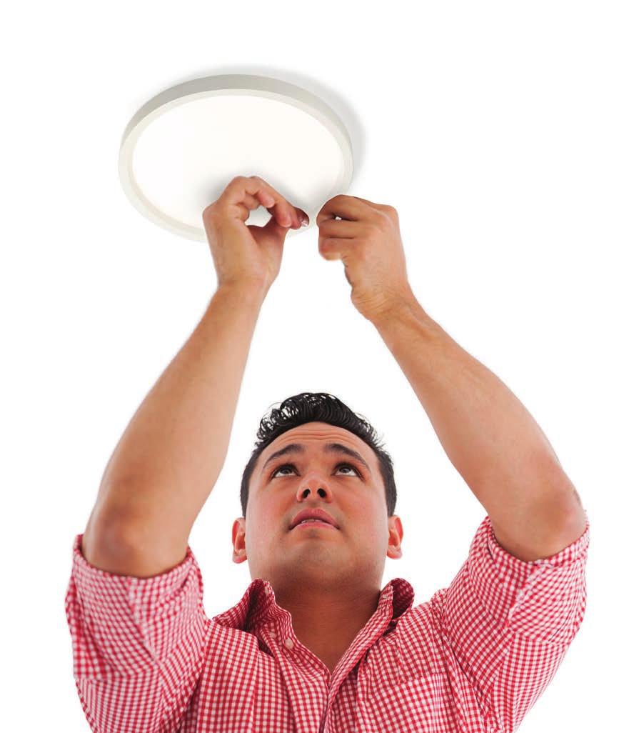 SlimSurface LED Downlight A low profile downlight intended for ceiling or wall mount applications. This /8" thick luminaire is easy to install on standard j-boxes with a quick snap.