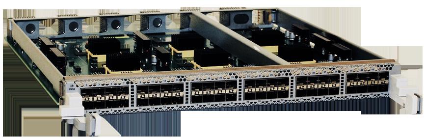 The dual-core x CPU provides the necessary control plane performance needed to run an advanced data center switch.