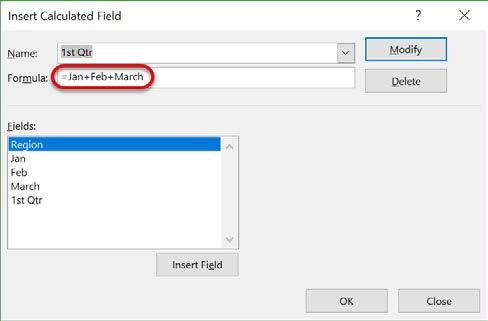 Edit a Calculated Field To edit a calculated field, make sure the cursor is within the PivotTable.