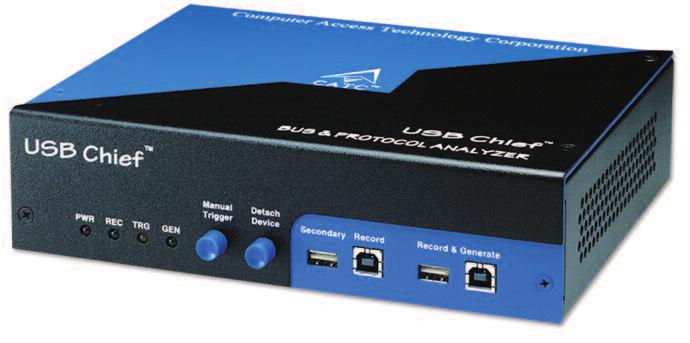 The USB Chief Plus analyzer has the added value of USB traffic generation.