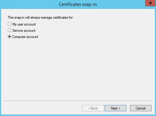 Certificates and click add.