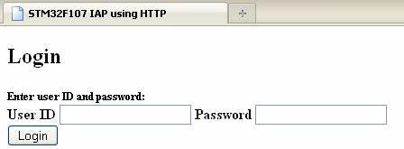 IAP using HTTP 3.2 Implementing IAP using HTTP on the STM32F107 This IAP implementation consists of a simple HTTP webserver on top of the LwIP stack.