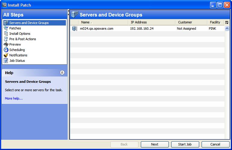 Patch installation The patch installation process consists of two phases: Download phase - This is when the patch is downloaded from Server Automation to the managed server.