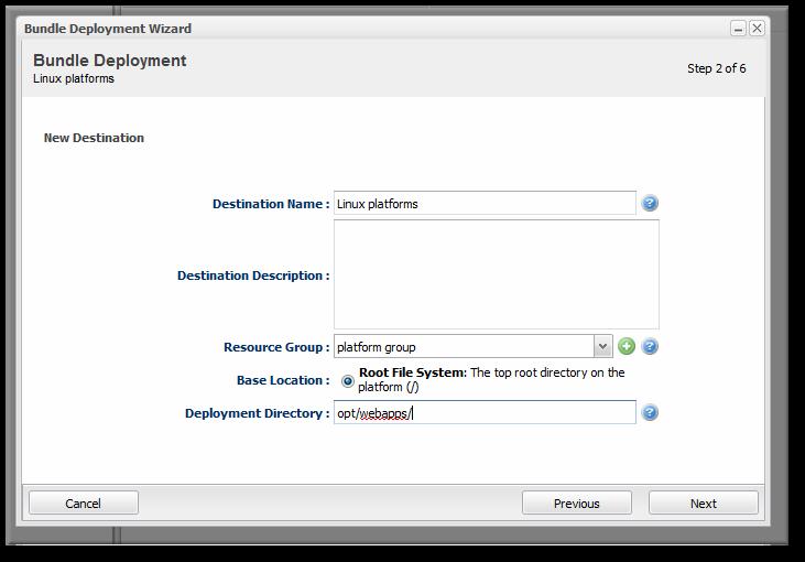 Deploying Applications and Content 5. Select the version of the bundle to deploy.