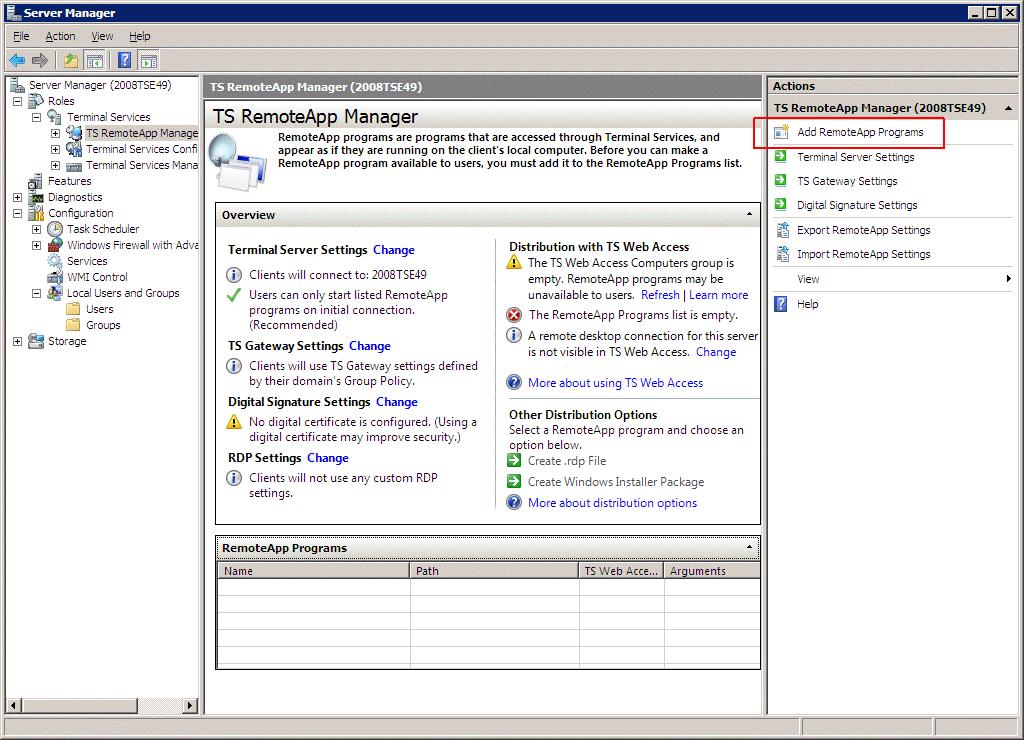 Allowing Application Access Specific Applications You can control application access on Windows 2008 Server by only allowing access to specific applications.