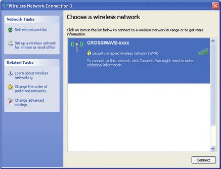 Establish a Wi-Fi Connection (on a PC). 1. When the CRICKET CROSSWAVE is powered on, Wi-Fi is enabled by default.