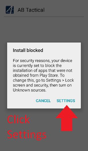 Many android devices are not set up to install unknown
