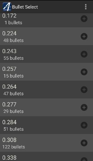 Using the Bullet Database The bullet database includes parameters for over 425 bullets, including bullet weights, diameters, lengths, G1 & G7 ballistic coefficients, as well as AB-measured custom