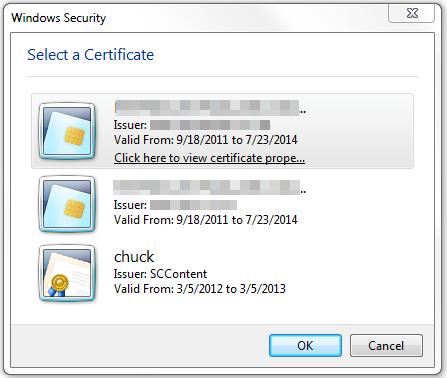 Connect with SSL Certificate Enabled Browser The following information is provided with the understanding that your browser is configured for SSL certificate authentication.