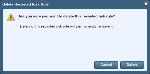 Recast Risk Rules Similar to Accept Risk Rules, Recast Risk Rules are rules that have been recast to a different risk level by a nonadmin user.