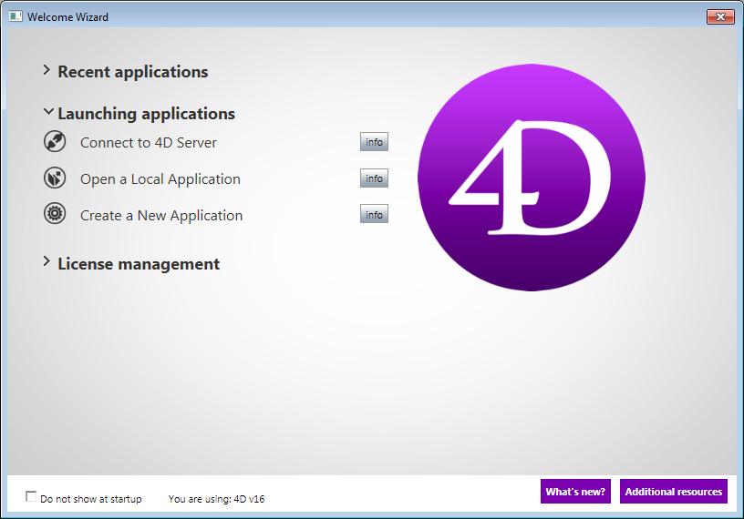 Installation and activation Installation on disk 4D products are installed from the 4D Internet site: 1. Using your browser, connect to the 4D Web site (http://www.4d.