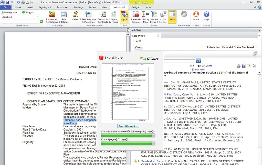 Using the PDF Converter and Pinning The innovative PDF Converter and Pinning tools enhance your ability to work with existing PDF documents and enable you to more easily save important research
