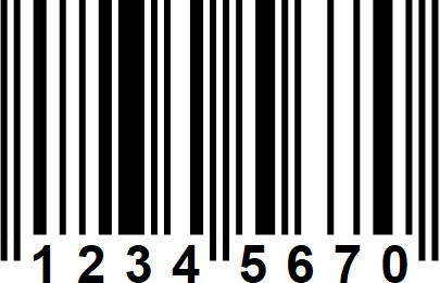 correction Ean-8 Ean-8 + 2 Ean-8 + 5 Small package marking where an EAN-13 barcode would be too