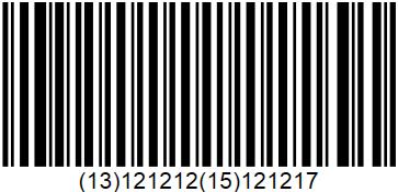 Barcode Example Info Available Settings GS1-128 A variant of Code 128 - it automatically