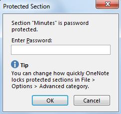 We will now examine how to unlock our password protection Minutes section. By default the protected section(s) will be locked after 0 minutes of non-use.