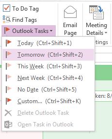 notes and planning projects you may want to set reminders for your to-do list. You can use Outlook tasks in OneNote to help remind you of these important deadlines.