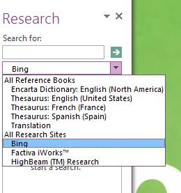 Step 3: Type in the Search for field what you would like to look up.