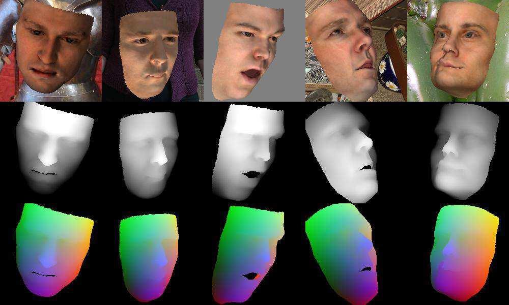 Finally, a fine detail reconstruction algorithm guided by the input image recovers the subtle geometric structure of the face. Code for evaluation is available at https://github.