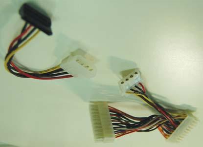 Connect "A" of the SATA power cable to the "B" of the