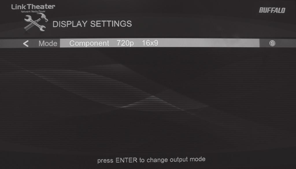 Display Settings lets you toggle between various video output modes.