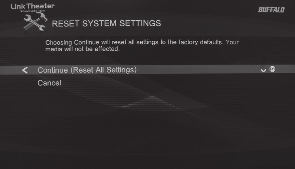 Reset System Settings will