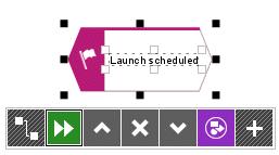 4. Enter a name for the event by overtyping the selection with Launch scheduled. To insert a line break between Launch and scheduled, press Enter. 5.