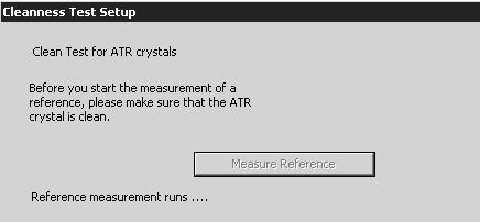 Measure Menu Chapt. 3 2 If the reference measurement runs, it will be indicated as follows.