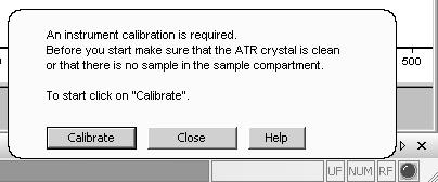 Chapt. 3 OPUS Commands When is a laser wavenumber calibration required? 1 At the initial instrument operation. In this case the laser wavenumber calibration runs automatically.