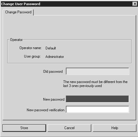 Setup Menu Chapt. 3 3.12.4 Change User Password Definition Each user can change his password. There are different reasons for changing a password: A new user record has been created.