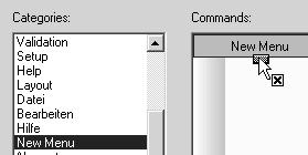 Chapt. 3 OPUS Commands 3.12.6.4 Creating sub-menus Menu commands which belong together regarding subject matter can be sorted in sub-menus and subsumed under a main menu.