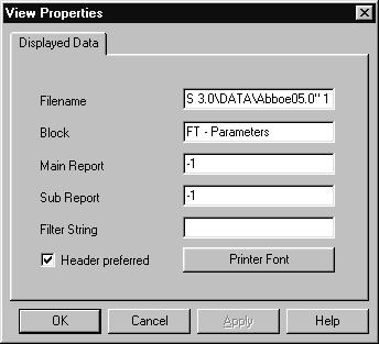 Chapt. 1 OPUS Basics Figure 35: Information view - View Properties The Header preferred check box is activated by default so that each column is provided with a header.