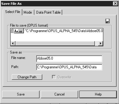 automatically shown in the File(s) to save selection field.