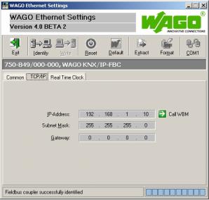 Fieldbus Controller 103 750-849 Note The program "WAGO-ETHERNET Settings" is available for downloading at http://www.wago.com under: Downloads! AUTOMATION.