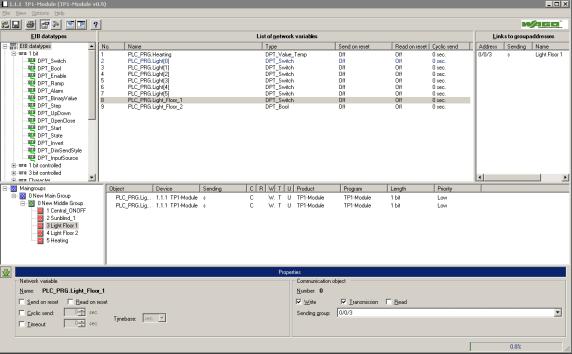 The WAGO KNX Concept 55 Software Concept For the integration of three WAGO devices - "IP controller", "router" and "module - as device in ETS3 (see Table 1), the WAGO product database is imported.