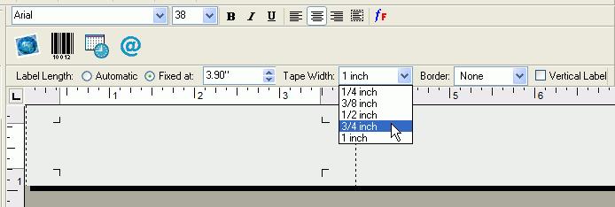 Using the Tape Editor Designing a Label In this section, we will show you how to print a label for a file folder tab using the Tape Editor.