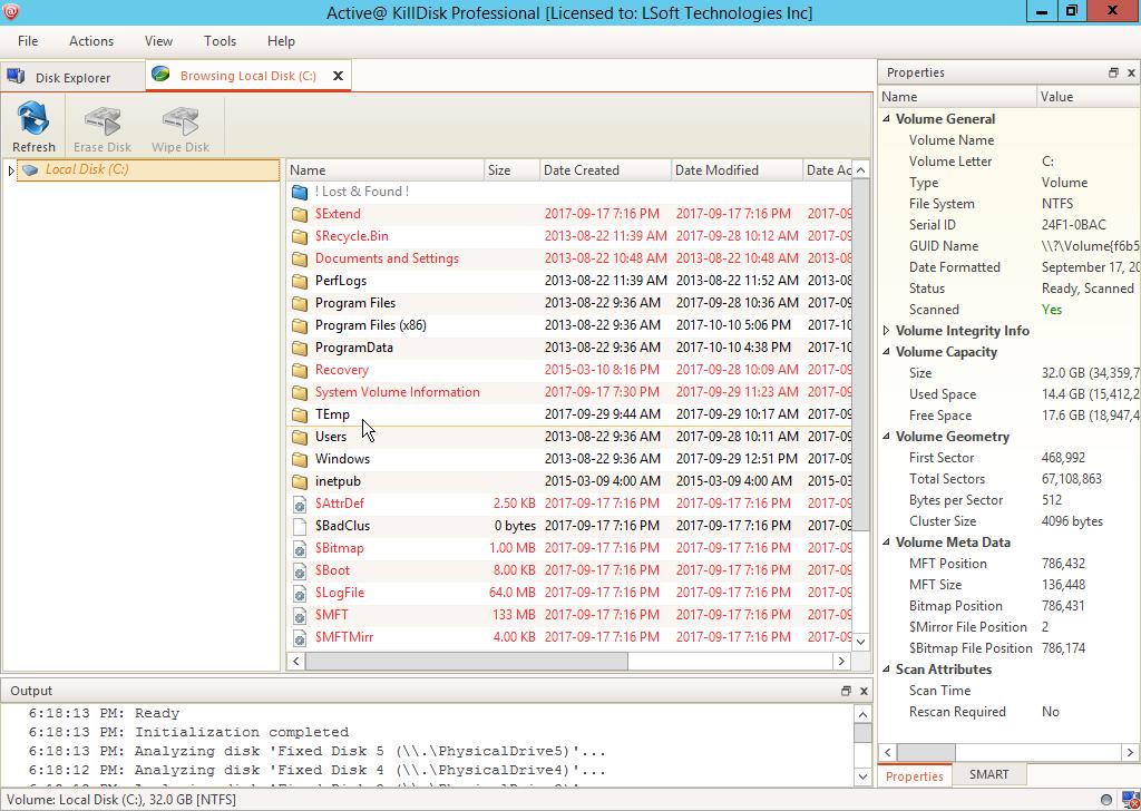 Advanced Tools 48 Figure 40: File Browser window The file browser window displays the disk selected.