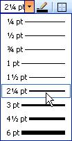 Chapter Five: Working with Tables and WordArt 163 4. Select the No Border option from the Border list. PowerPoint removes the gridline borders from the selected table.