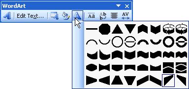 Figure 5-23 The Texture tab of the Fill Effects dialog box. Figure 5-24 The updated WordArt object.