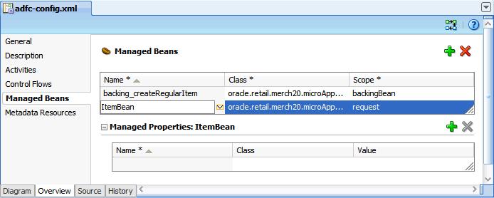 Creating the User Interface Figure 2 37 adfc-config.xml Configuration Tab Managed Beans Page 8. Save the file.