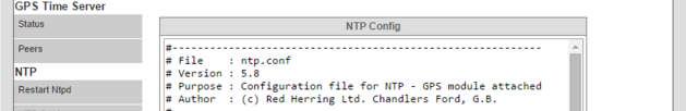 conf used by the Ntpd daemon.